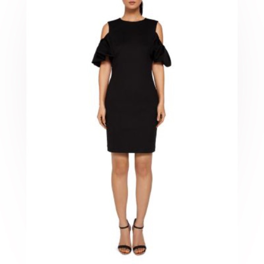 Ted Baker Black Salnie Cold Shoulder Dress Size Ted Baker 2/US 6